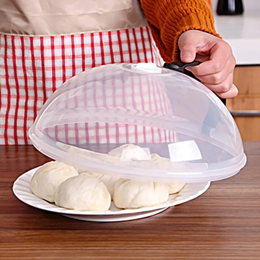 

Anti-Oil Portable Reusable Black Handle Food Cover For Kitchen Microwave Use Sealing Lid Storage Bowl Cover For Leftovers