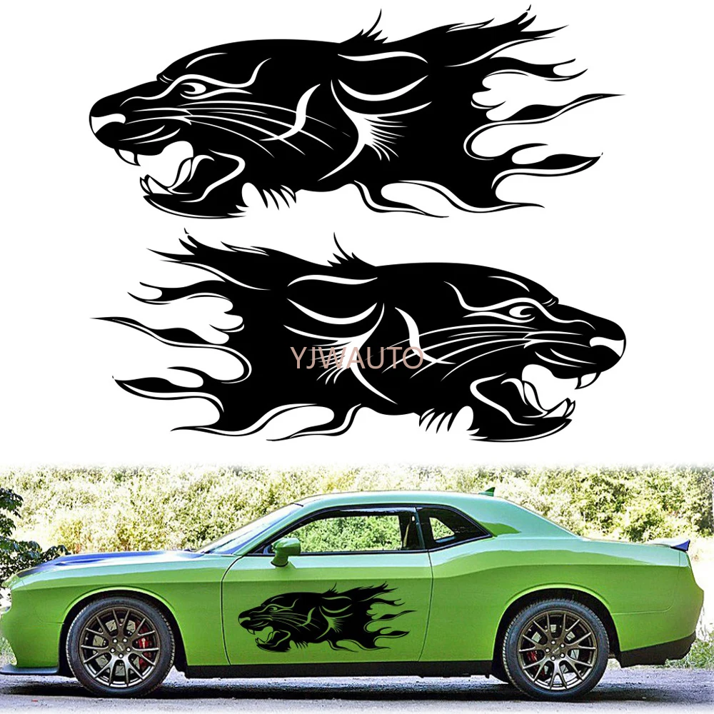 Leopard Totem Car Wrap Sticker Car Body Decal Vinyl Graphic Sticker Modified Scratch Cover Waterproof Hood Decor Animal Stickers