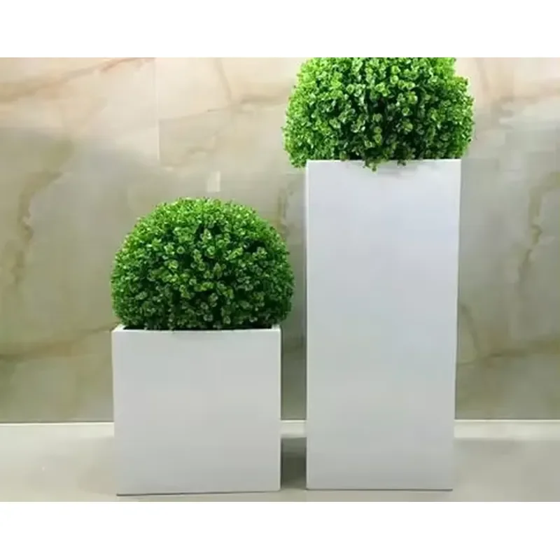 Customized Outdoor Decorative Aluminum Alloy Flower Box Protective Flower Pot for Plants and Flowers
