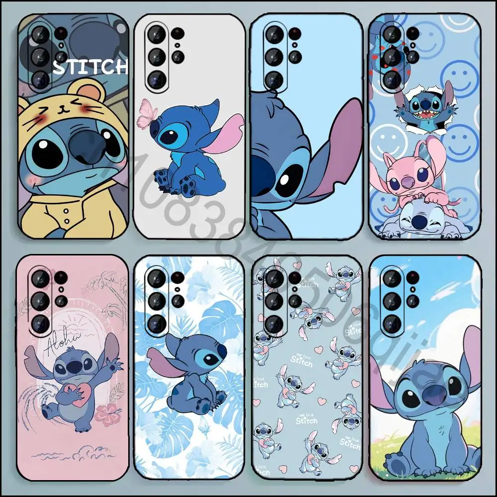 

Cartoon Pure Cute S-Stitch Phone Case for Samsung Galaxy A20,21s,22,31,32,52,71,80,A91,5G Colorful Cover Smartphone Pretty