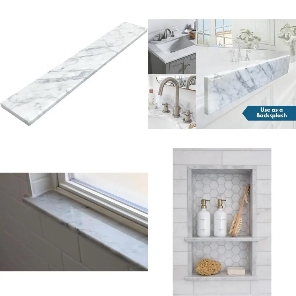 عتبة سرج رخامية بحافة سهلة للاستحمام والحمامات والأرضيات وعتبات النوافذ والمواقد - استخدام متعدد الاستخدامات في المنزل #1