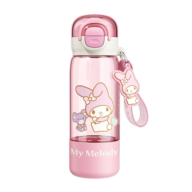 

New Sanrio Water Bottle Stylish Cute Girls Tritan Straw Cup Large Capacity Cartoon Kids On-the-Go Cup