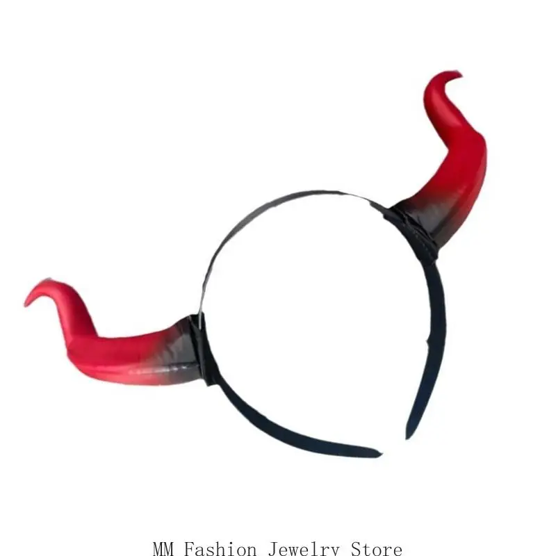 

Anime Ear Hairband Headgear Props Devil Hair Hoop Devil Hair Styling for Con Headbands Devil Animal Carnivals