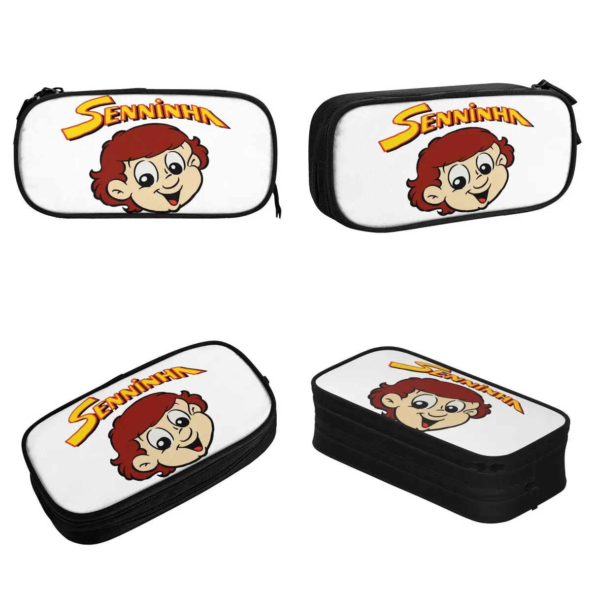 Senninha Ayrton Senna Cartoon Pencil Cases Classic Pen Bags Kids Large Storage School Supplies Gift Pencilcases