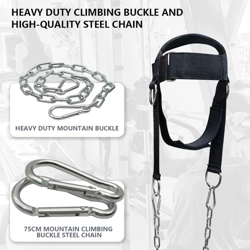 Imagen 2 del producto Arnés para la cabeza, ejercitador de entrenamiento deportivo para el cuello, correa para constructor muscular, gimnasio en casa para fuerza, Fitness, levantamiento de pesas, entrenamiento, boxeo, MMA