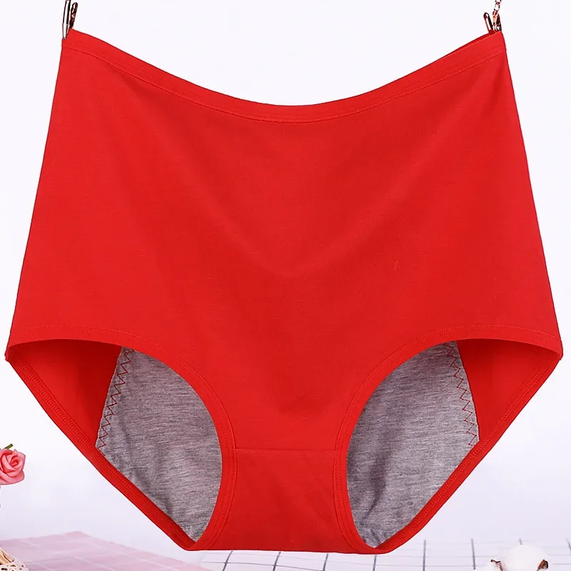 3pcs Cotton Panties Women's Underpants Leak-proof Menstrual Briefs Seamless High Waist Underwear Soft Female Intimates