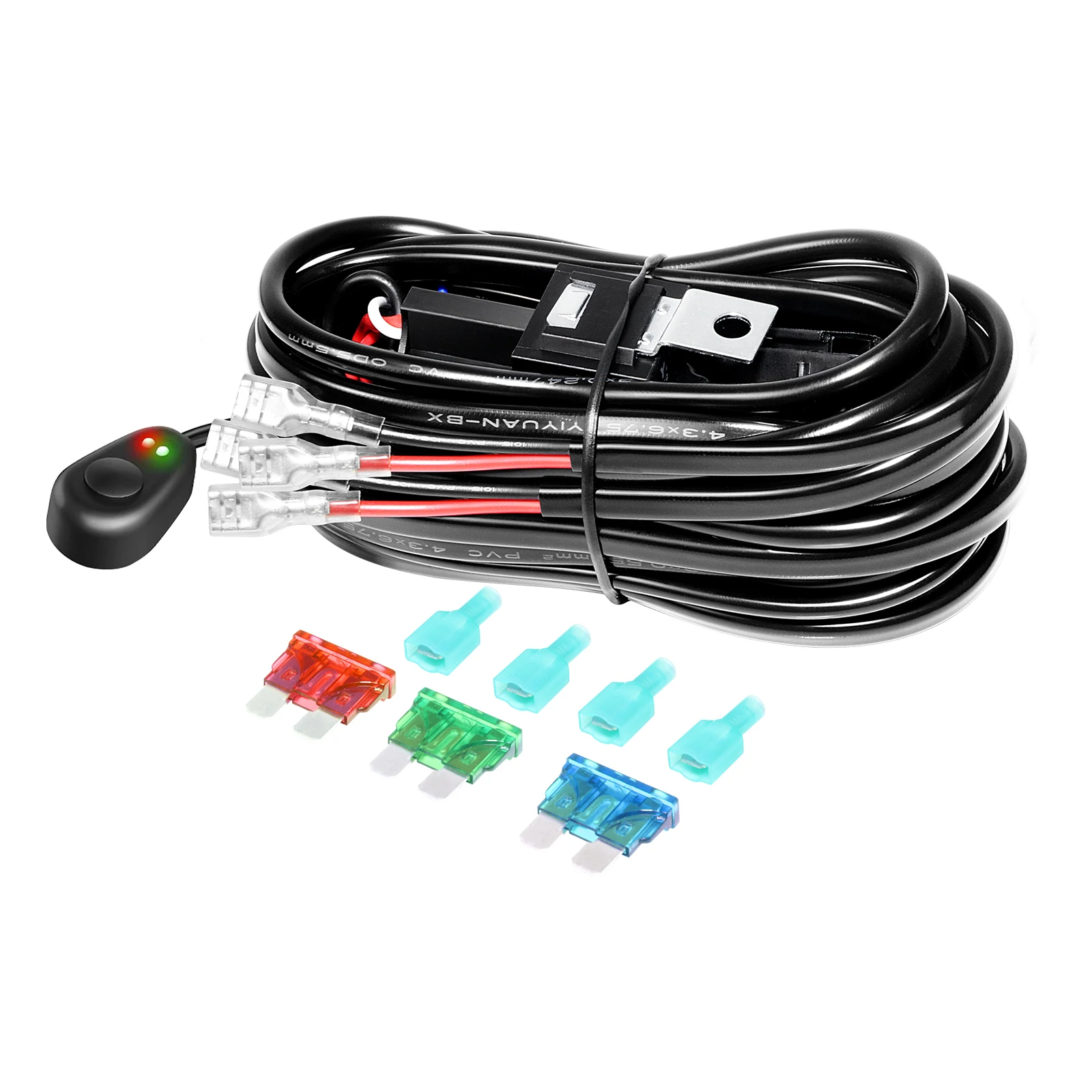 7D 22-52 Zoll 270W-675W Offroad LED-Lichtleiste mit 2x36W Arbeitsleuchten-Kabelset 12V 24V LED-Leiste für Auto Jeep LKW 4x4 ATV Boot – Detail 17