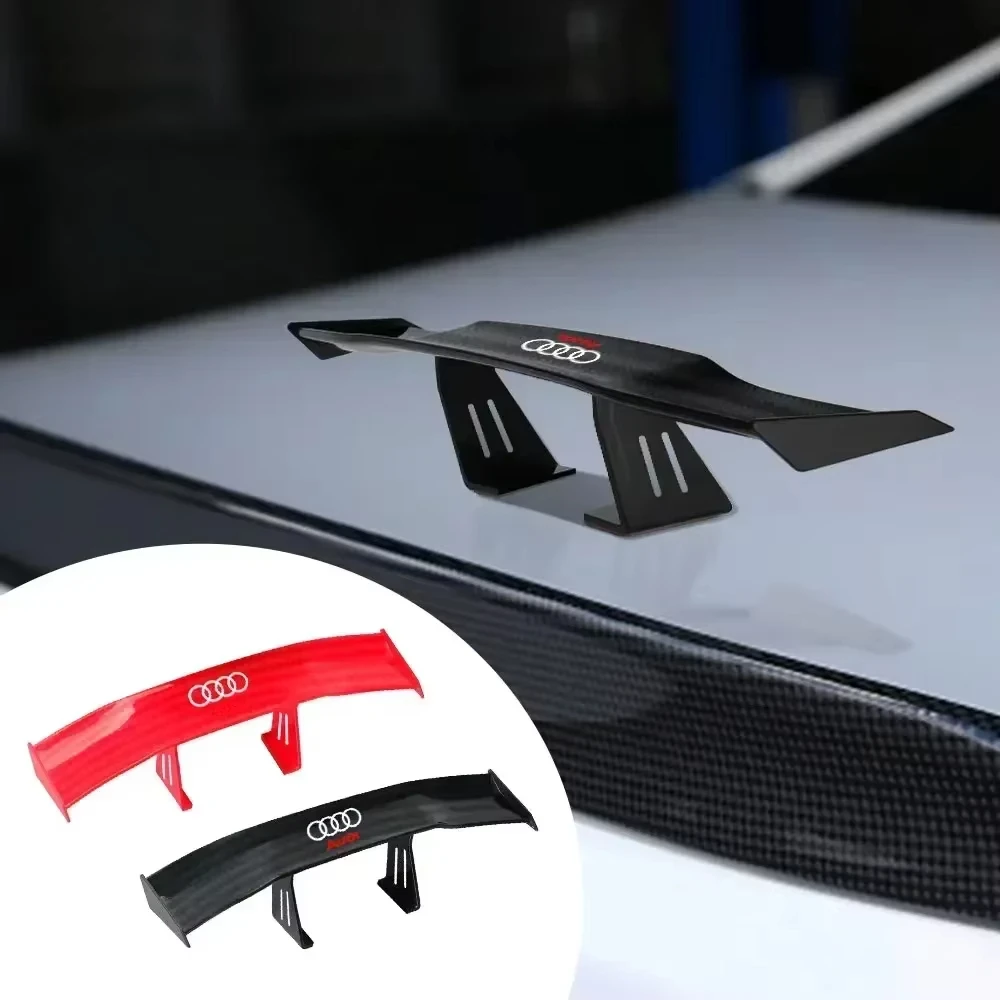 1Pcs Car Tail Wing Modified Trunk Spoiler Air Deflector Decoration For Audi Sline Q7 Q5 S4 S5 A6 C7 TT Q4 RS A3 A5 A4 A1 A7