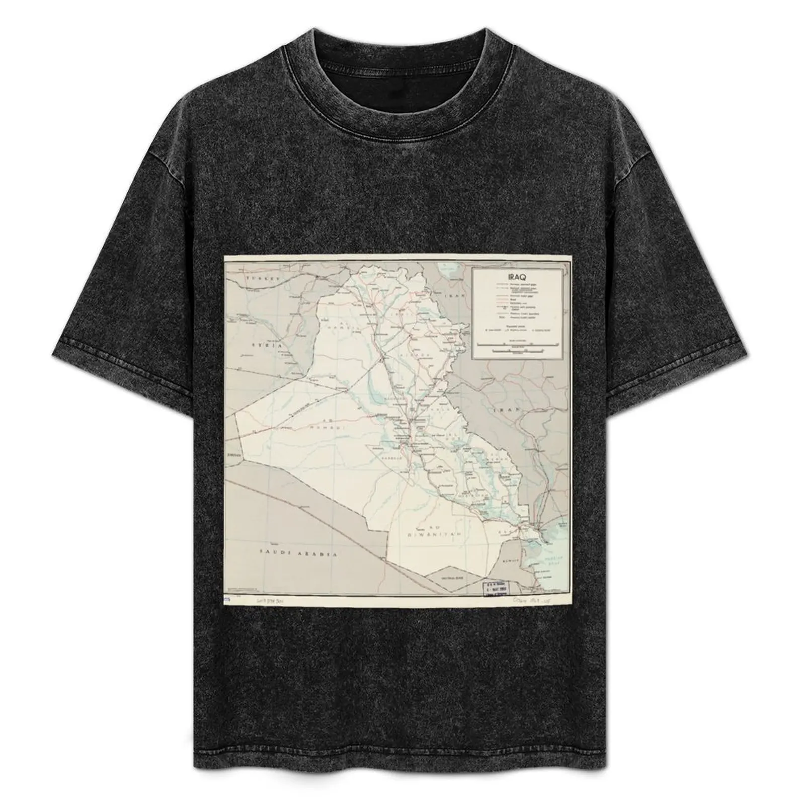 

Map of Iraq (1967) T-Shirt vintage graphic t shirt vintage tees aesthetic clothes t shirts for men pack