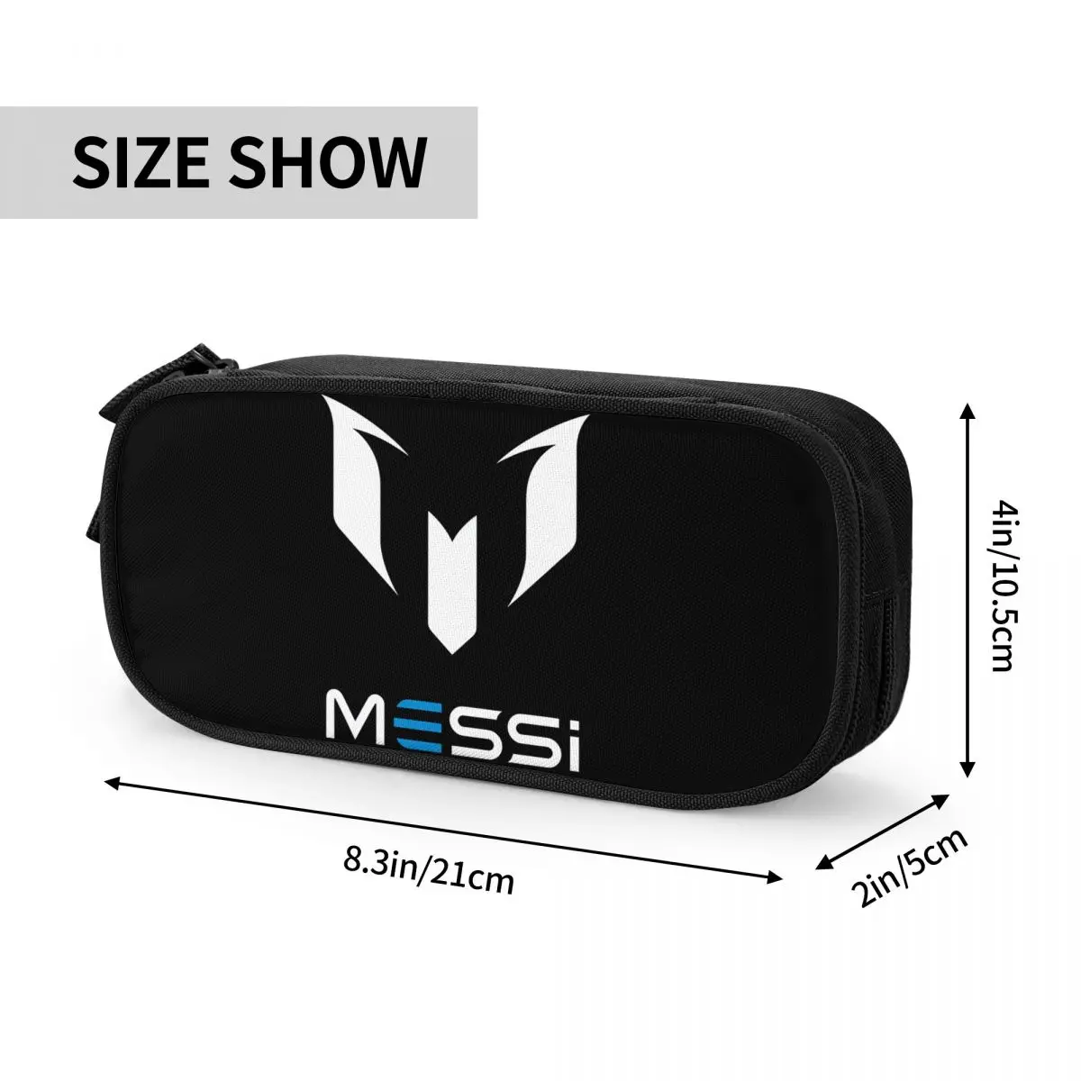 Football Player 10 Messi Soccer Big Capacity Pencil Pen Case Office College School Large Storage Bag Pouch Holder Box Organizer