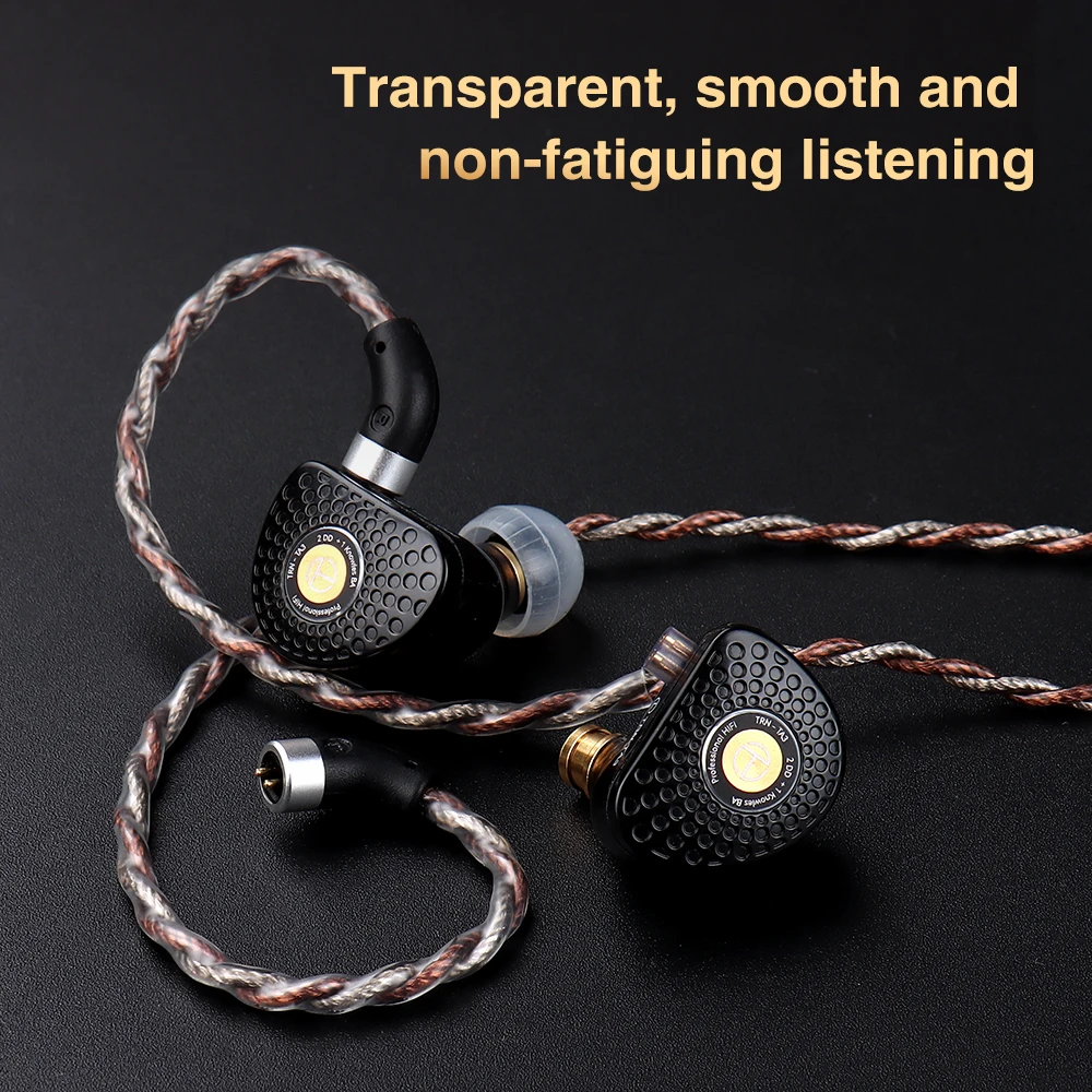 TRN RedChain Earphones Silver-Plated Copper OFC Copper Upgrade Cable with Swappable Connectors 2.5/3.5/4.4 For TRN MT1 MAX TA4