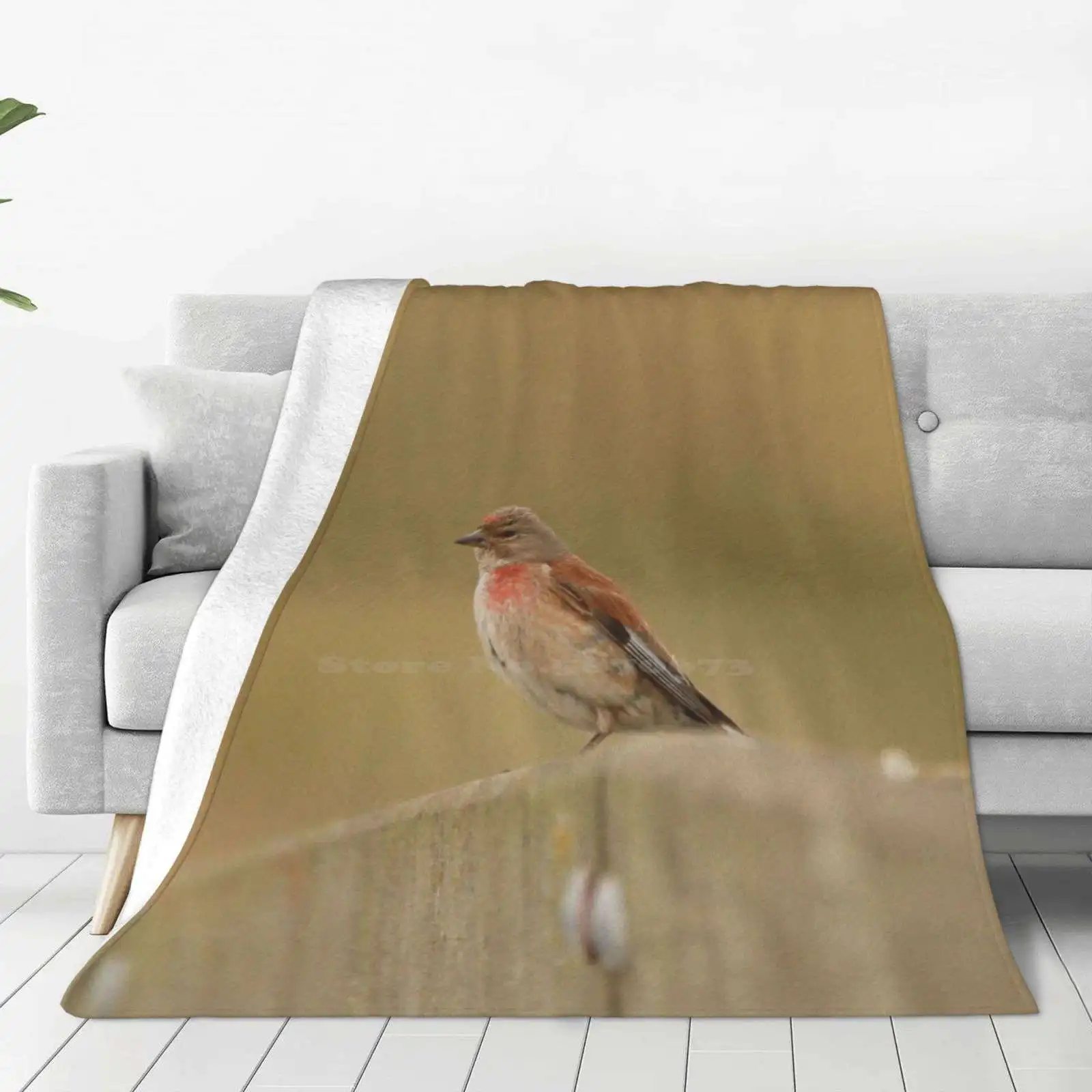 Lovely Linnet Blanket Soft Warm Travel Portable Blanket Linnets Summer Birds