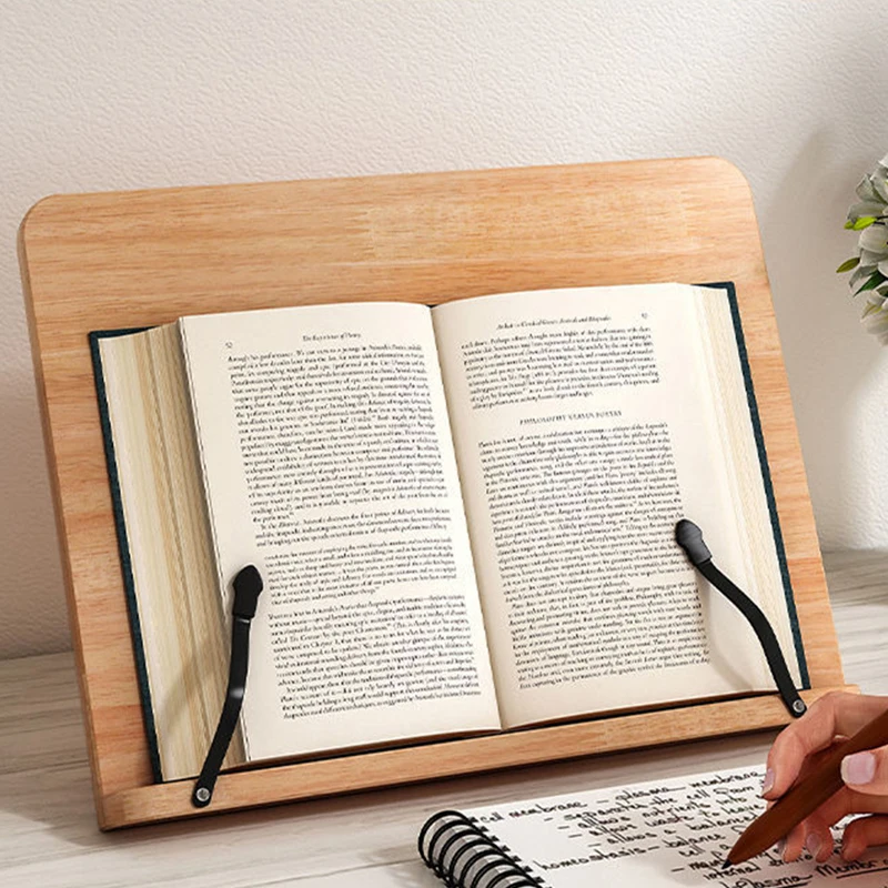 Adjustable Reading Rest Tablet and Page Paper Clips-Cookbook Reading Desk Sturdy Bookstand-Textbooks Lightweight Bookstand