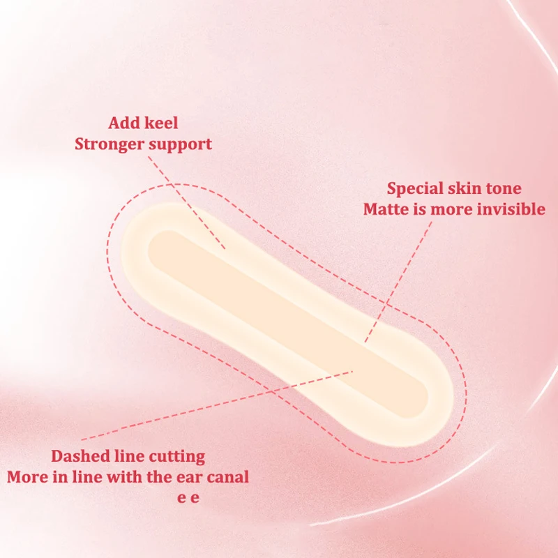24/72Patches Elf Ear Support Stickers Invisible Ear Corrector Silicone Earlobe Support Patches V-Face Stickers