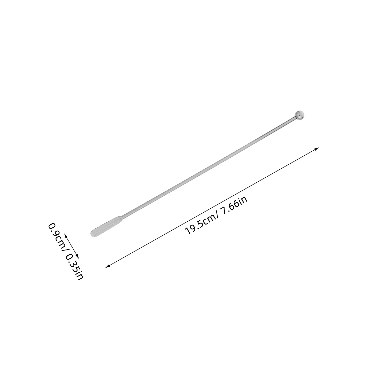 40 قطعة شريط الفولاذ المقاوم للصدأ اثارة العصي 7.6 بوصة قابلة لإعادة الاستخدام القهوة ويسكي الشاي خلط العصي كوكتيل أفرط قضبان