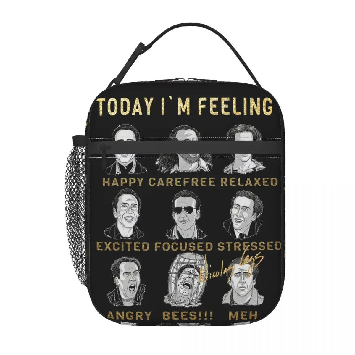 Merry Christmas St Nicolas Cage Insulated Lunch Bag for Women Children Leakproof Food Boxes Thermal Lunch Box Tote