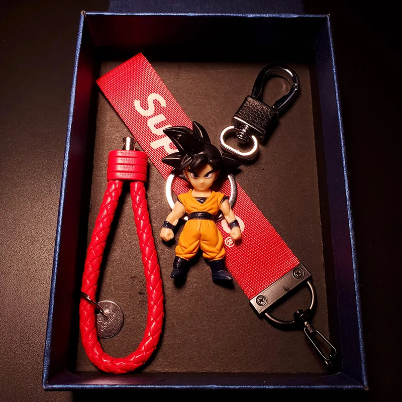 

Dragon Ball Anime Key Ring Pendant Son Goku Anime Figurines Statue Doll Ornament Collection PVC Model Toys Gift for Boys