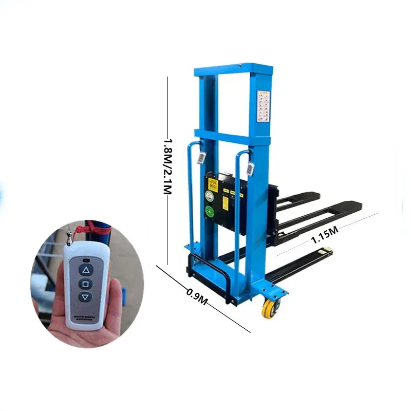 1000kg 1.1m to 1.6m Lifting Height Self Loading Electric Stacker Forklift