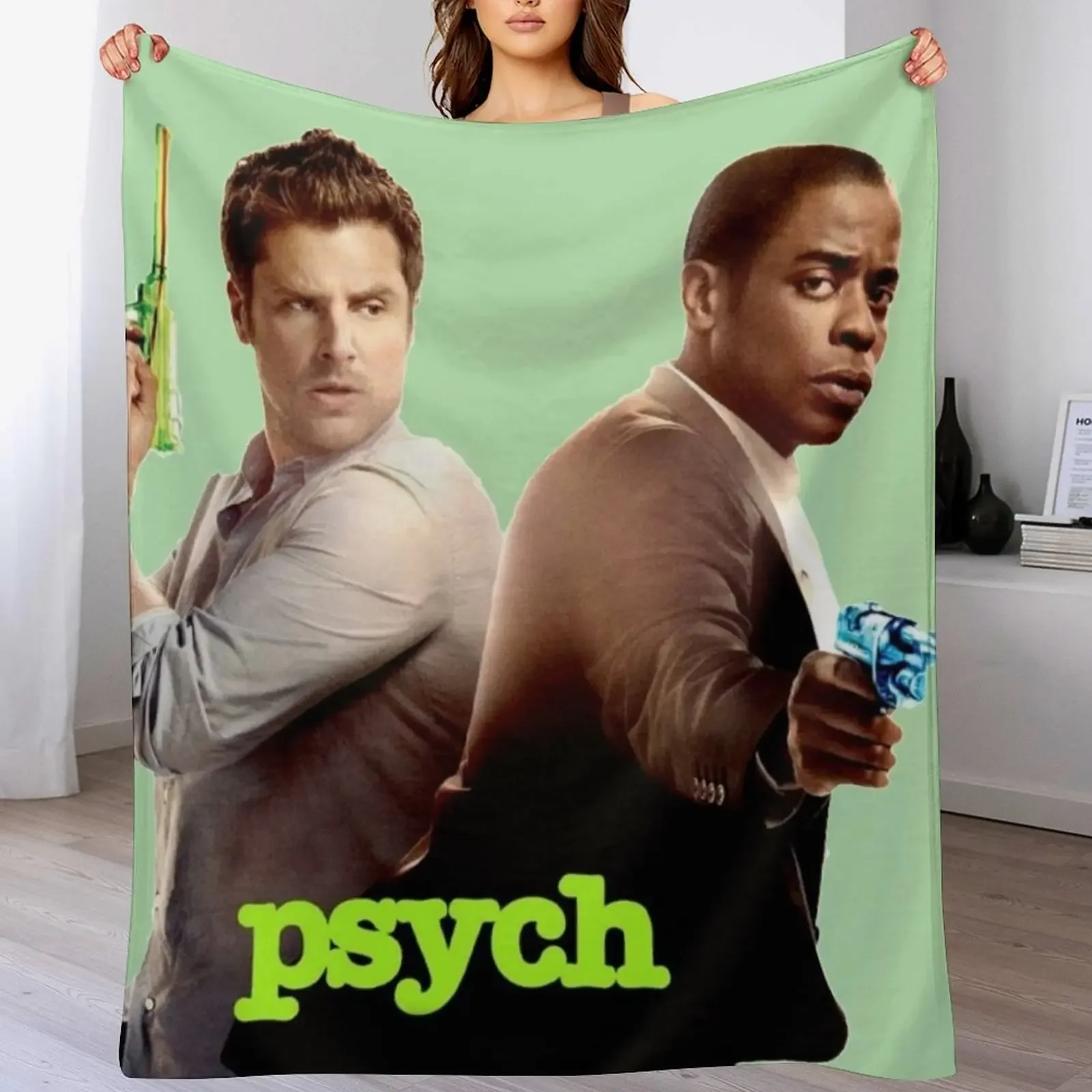 

Psych design Throw Blanket Multi-Purpose Tourist Luxury Designer Extra Large Throw Blankets