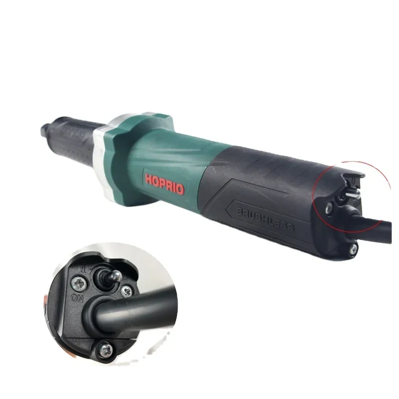 HOPRIO High Quality Long Neck 1050 W Mini Brushless Angle Die Grinder with adjus speed