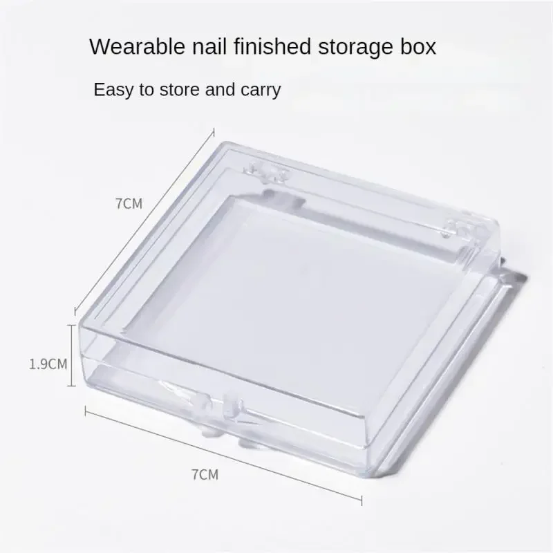 Plastic False Nail Tips Case Nail Art Display Stand Wearable Nail Organizer Fake Press On Nail Packing Box Jewelry