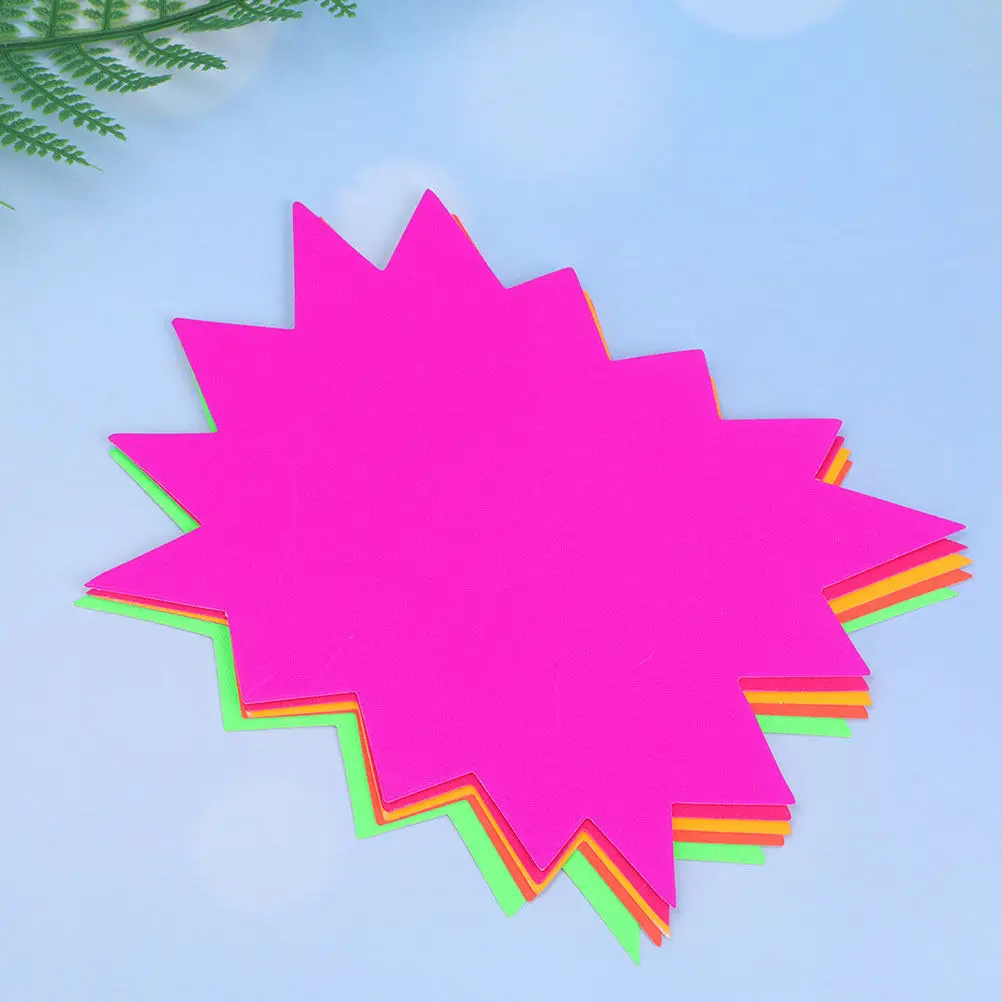 

80Pcs Promotional Price Paper Explosion Shape Sale Tags Lightweight Compact for Supermarkets Stores Restaurants Fruit Vegetable