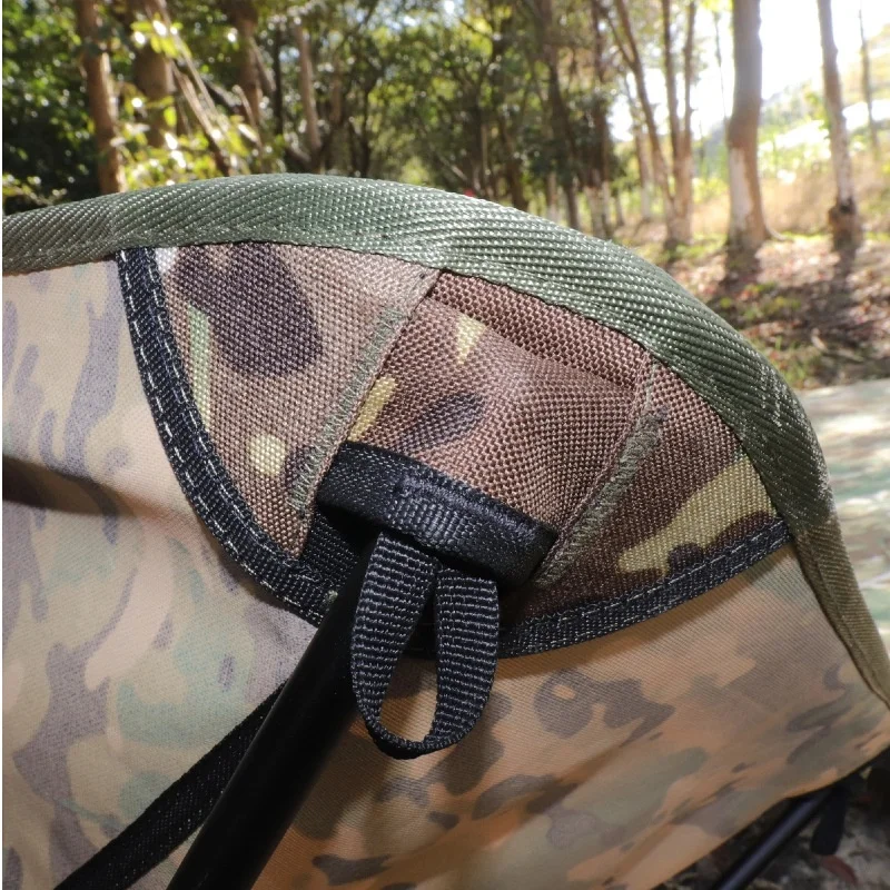 Camouflage Modern Moon Chair Outdoor Furniture Camping Leisure Fishing Backrest Ultra-light Aluminum Alloy Oxford Cloth Foldable view 4