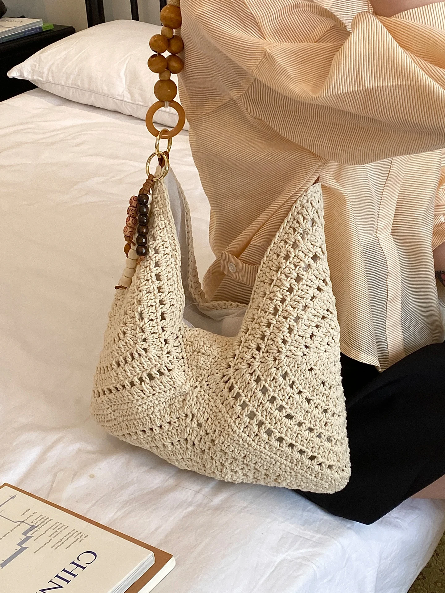 

Handwoven Lazy Style Women's Shoulder Bag Large Capacity Tote Bag Fashionable Spring Summer Handbag Casual Simple Style