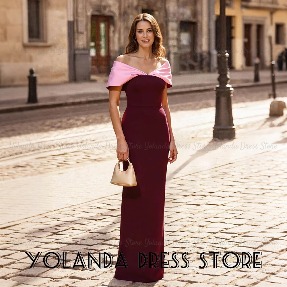 Grace Women's Wedding Party Attire Exquisite Off-the-shoulder Sheath Mermaid Slit Mother of the bride Dresses 2026 Customized