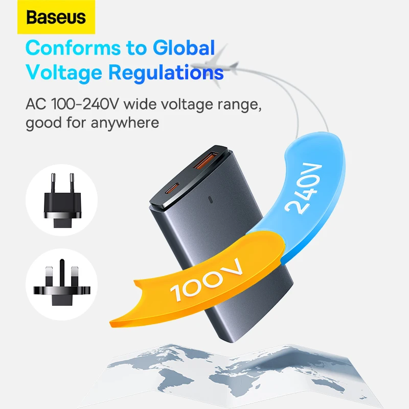 Imagem -02 - Baseus-carregador Usb Portátil tipo c Gan5 Pro Carregamento Rápido Carregador de Viagem para Iphone 14 Macbook Carregamento Rápido pd 3.0 qc 4.0 65w