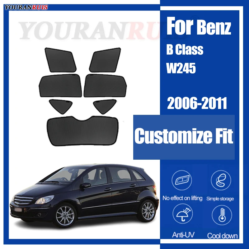 

Для Mercedes Benz B Class W245 2006-2011 Магнитная индивидуальная солнцезащитная козырек на окна автомобиля с защитой от ультрафиолета, детская сетка для штор автомобиля