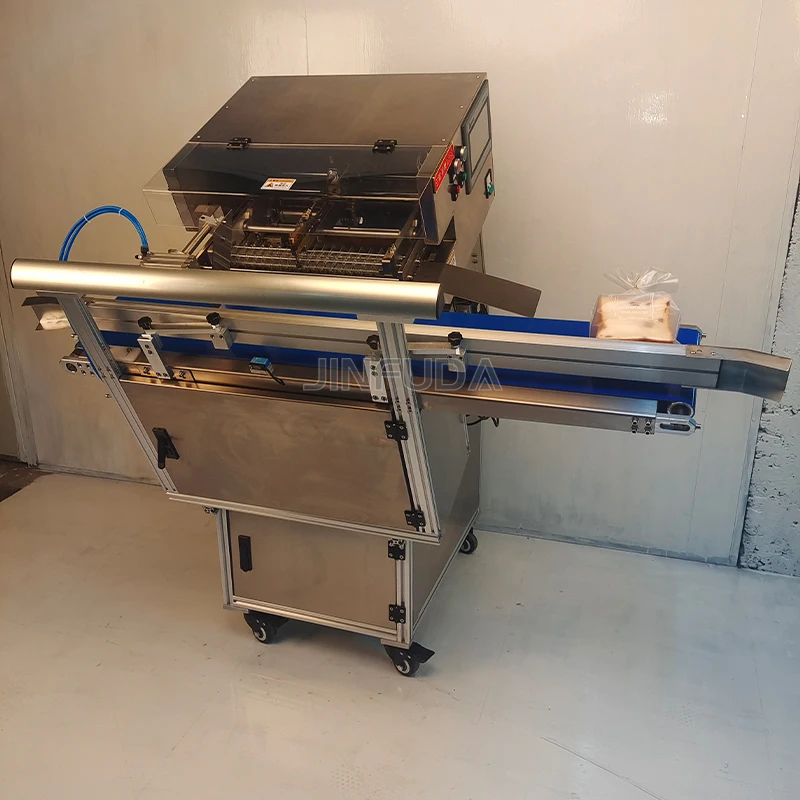 High Quality Semi-automatic  Donuts Bread Twist Tie Tying Packing Machine