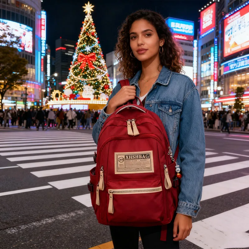 

Модный и милый рюкзак большой вместимости с забавным дизайном. Модная школьная сумка и дорожная сумка, созданная для студенток.