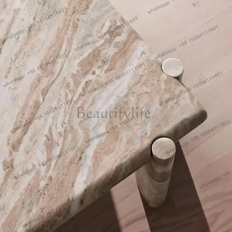 Modern Minimalist Marble Coffee Table, Creative Luxury Design Natural Stone, Heat & Scratch Resistant, Customizable