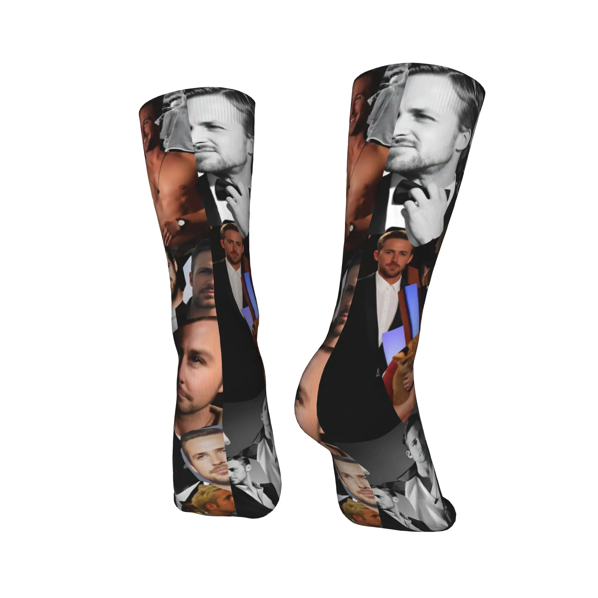 

Ryan Gosling Collage Stockings Women Men Socks Warm Soft Novelty Socks Autumn Outdoor Non-Slip Graphic Socks Gift Idea