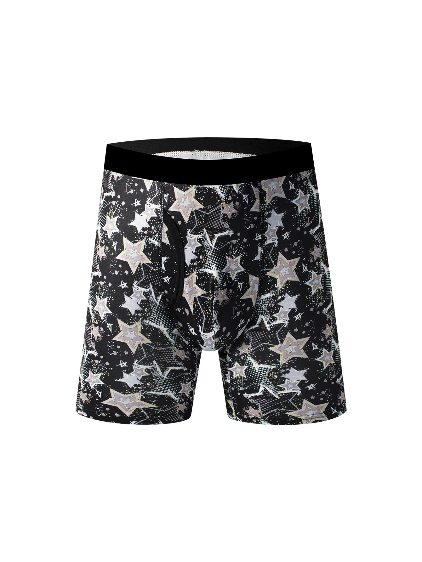 

1 pcs of men's underpants new personality cartoon graffiti leisure high elastic male boxer shorts sports soft boxer shorts