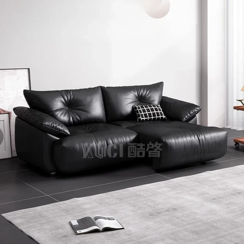 Italian Minimal Dermis Sofa Bed Puff Floor Power Living Room Sofas Modular Chaise Lounge Nordic Home Furniture Canape Salon FYRS