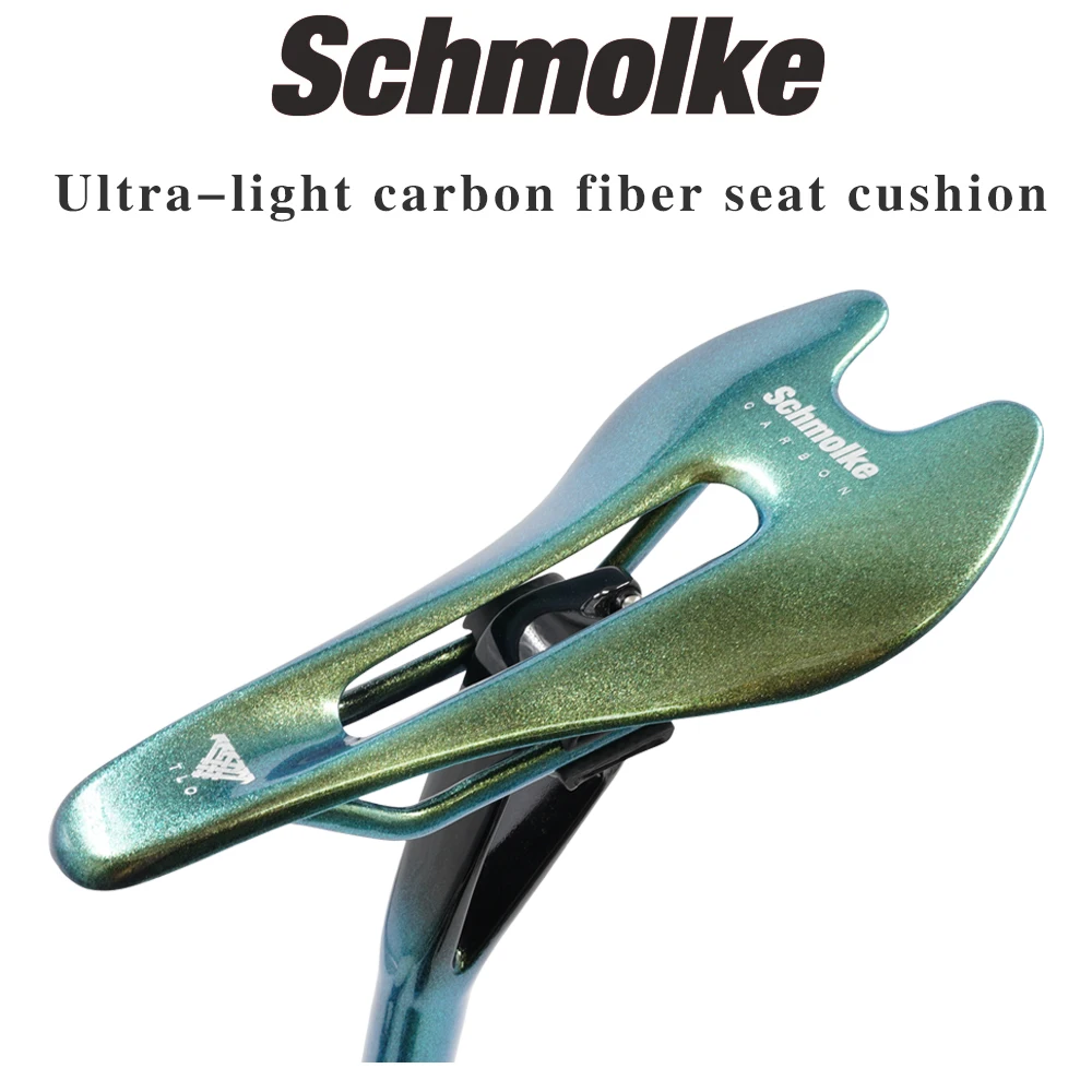 Schmolke full carbon fiber saddle TLO 65 ultra-light 85g mountain road bike seat 120x260mm chameleon 7x9mm bicycle accessories