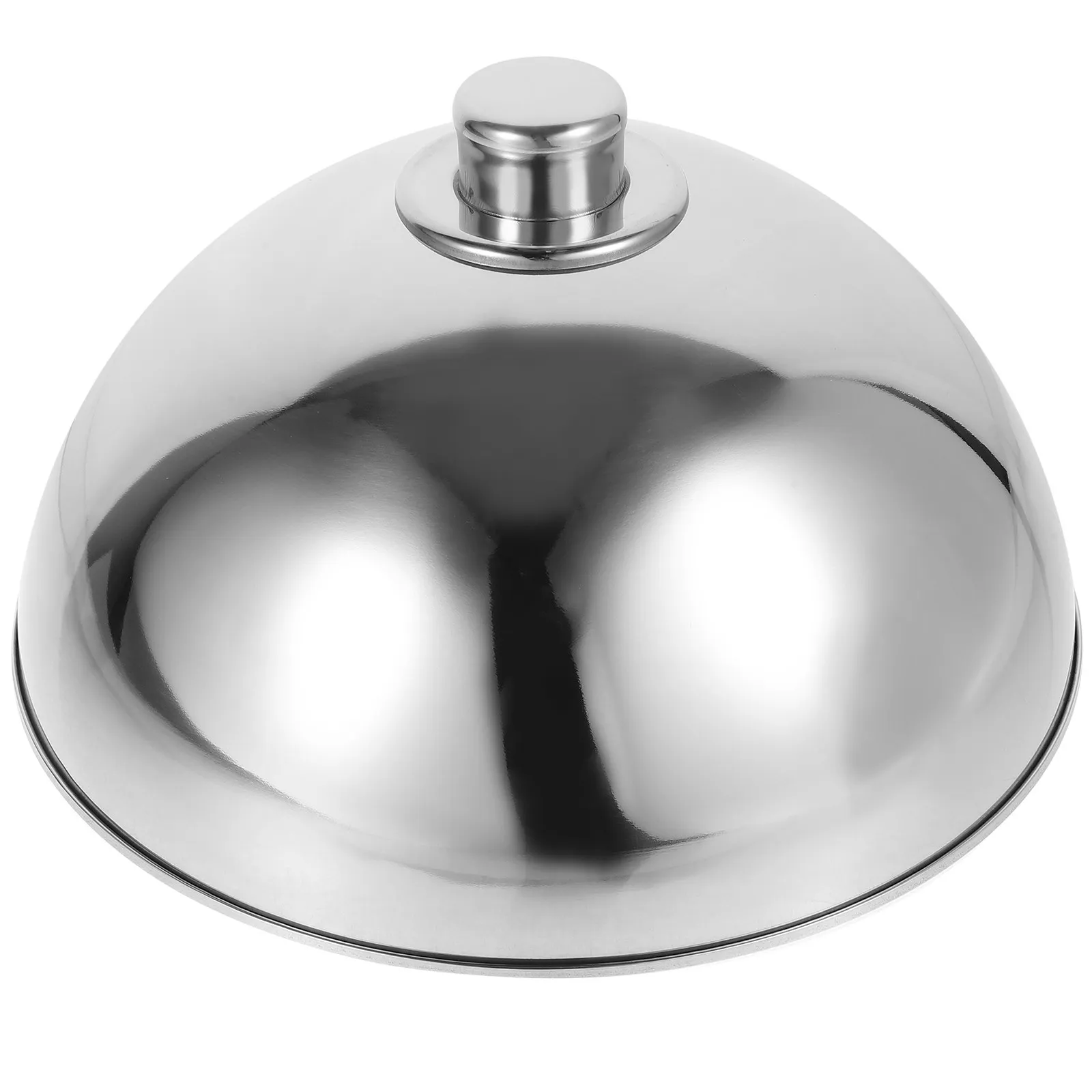 

Stainless Steel Food Cover Sturdy Dome for Kitchen Restaurant Outdoor Use Cheese Melting Serving Steaming Basting Dish