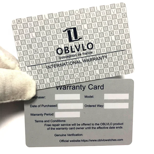 

Высококачественный настраиваемый логотип размера Cr80, глянцевая пластиковая гарантийная карта, сертификат