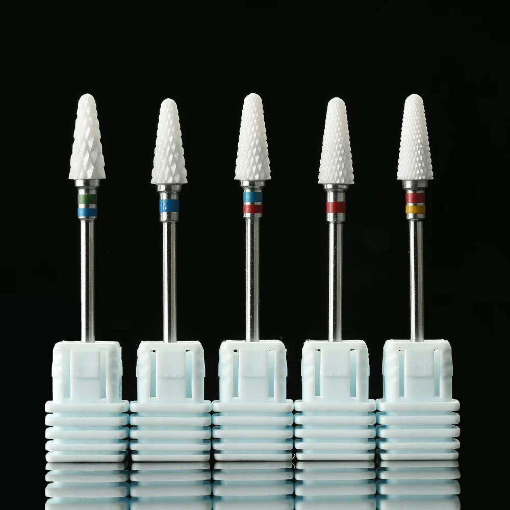 세라믹 다이아몬드 밀링 커터 네일 드릴 로터리 비트 매니큐어용 큐티클 클린 전동 커터 드릴 비트 액세서리