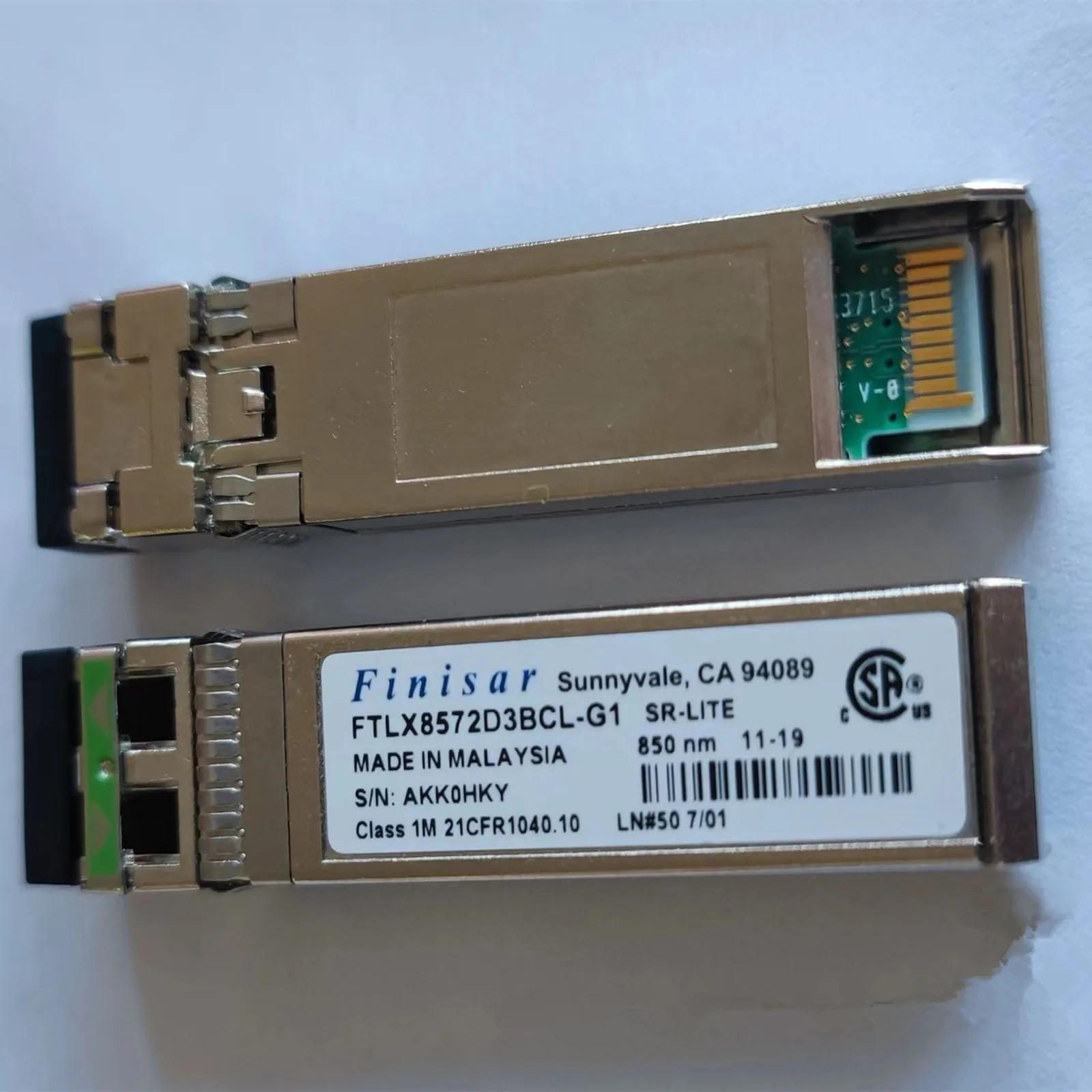 

1PCS finisar 10g fiber module sfp FTLX8572D3BCL-G1/10GB 850NM SFP/SR-LITE network adapter general sfp