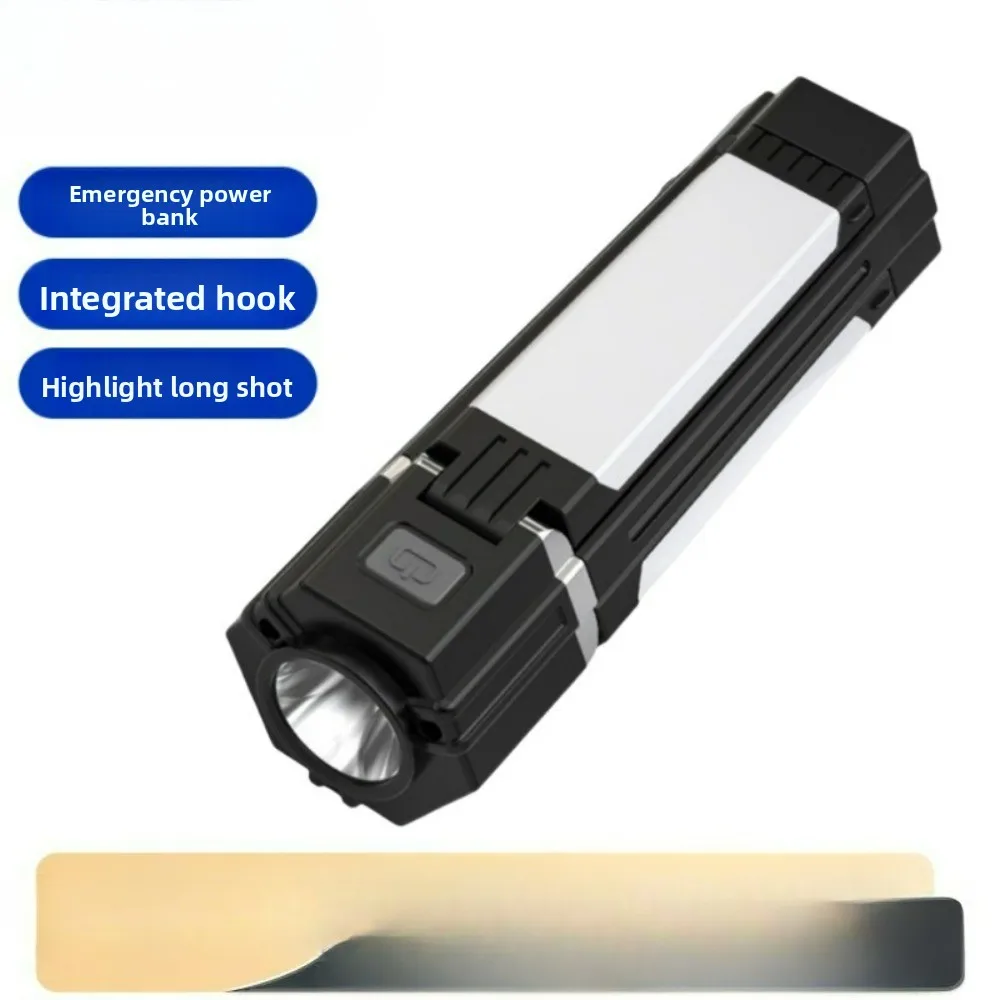 

Rechargeable Foldable High Lumens Flashlight Long-range Power Display Camping Lantern Emergency Power Bank Camping Market Stall