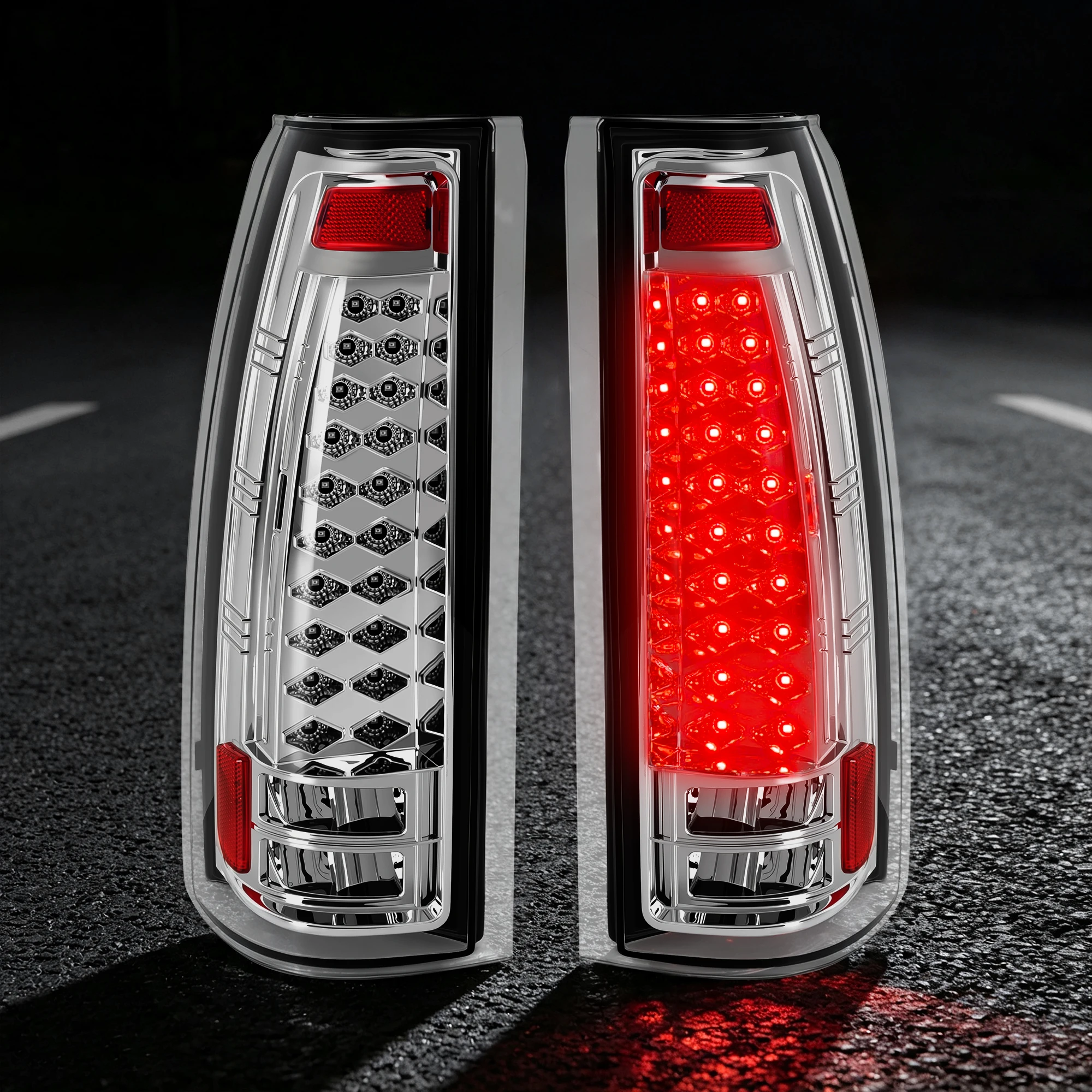 LED Tail Lights for 1988-1999 Chevy Silverado GMC Sierra C K 1500 2500 3500 Taillight Assembly for Cadillac Escalade Chevy Tahoe