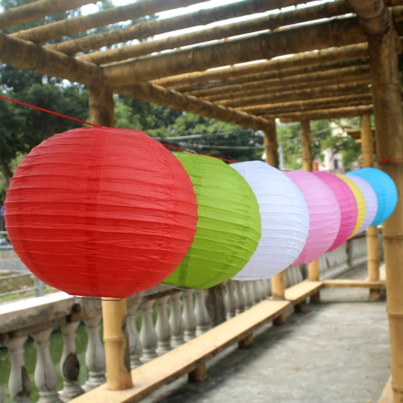 10cm 15 centímetros 20cm 25cm 30cm 35cm 40cm Rodada da Lanterna de Papel Para Casa Quarto Casamento Festa de Aniversário Decoração Festiva Suprimentos Lampião