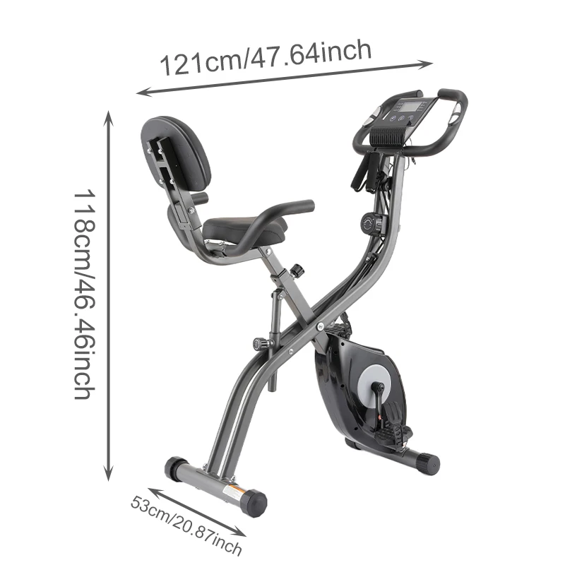 Fitness Cycle Exercise Bike Cardio Training Folding Exercise Bikes for Home Gym