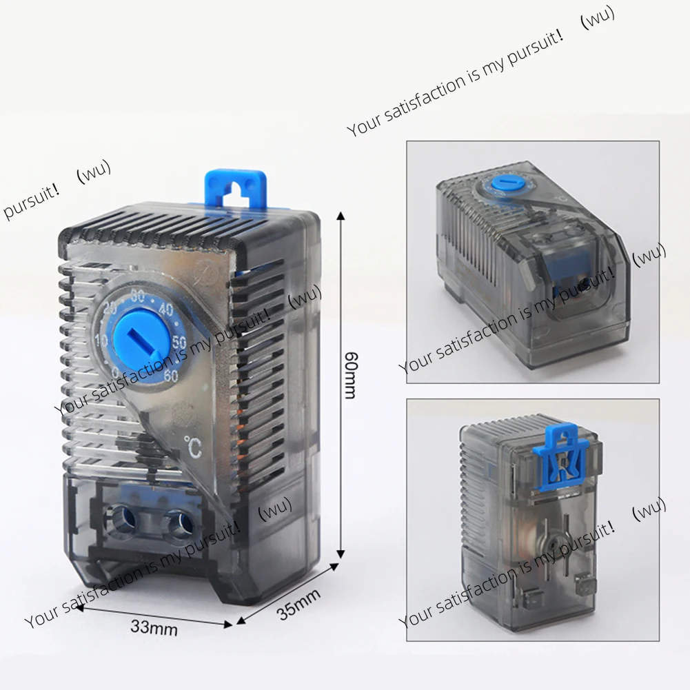 DIN rail thermostats for reliable temperature management in electrical cabinets, adjustable from 0 to 60 degrees Celsius
