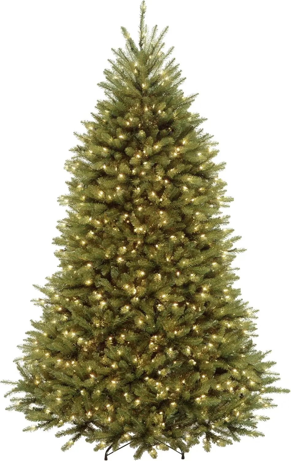 Artificial Full Christmas Tree, Green, Dunhill Fir, Dual Color LED Lights, Includes Stand, 7.5 Fee