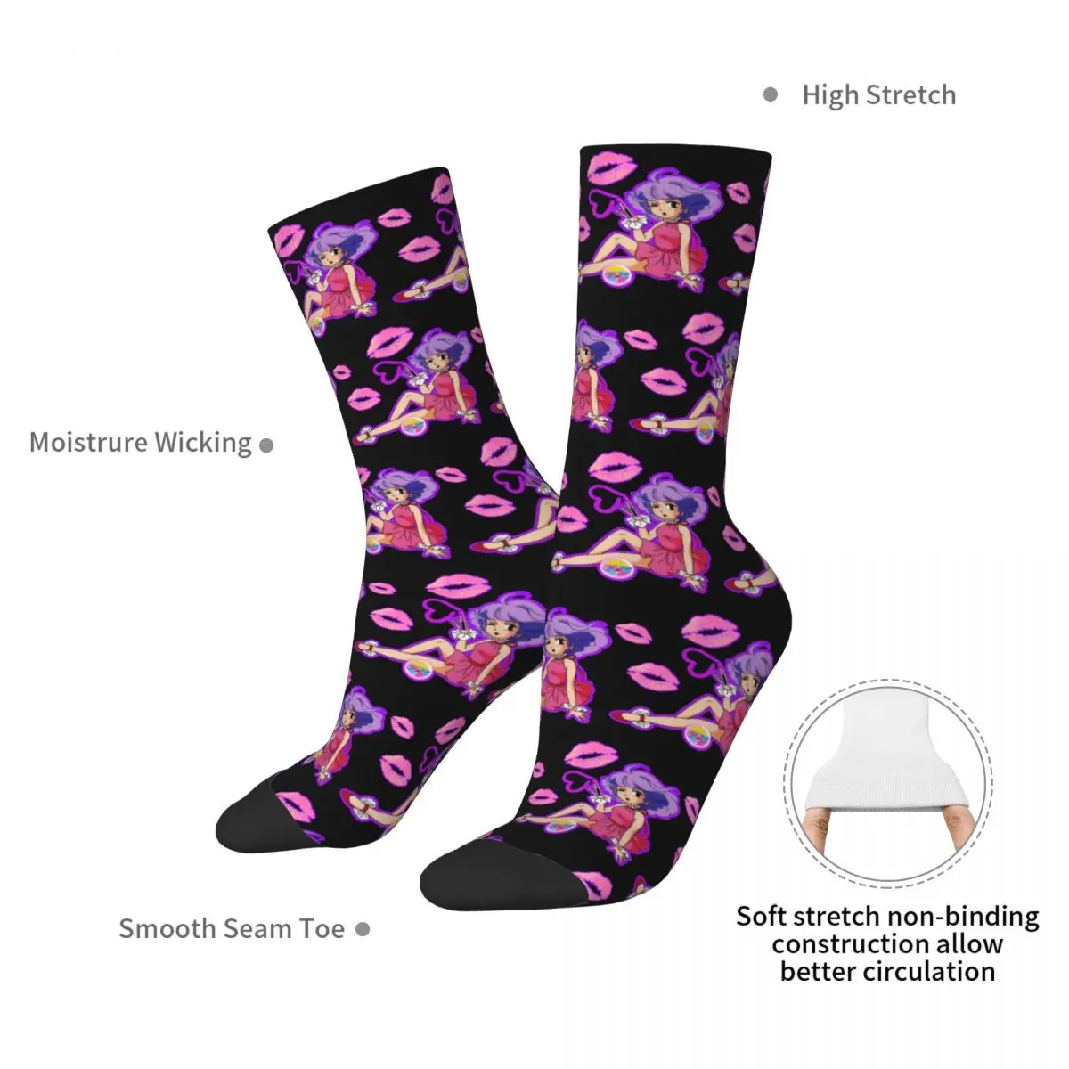 Creamy Mami Socks Harajuku Super Soft Stockings All Season Long Socks Accessories for Man's Woman's Gifts