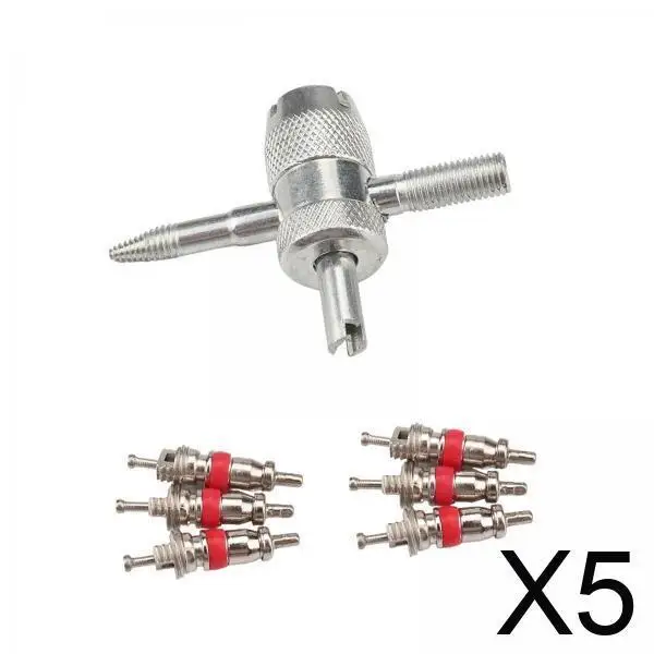 

5x6 шт. универсальный комплект сердечника клапана для шин, профессиональный для автомобилей ATV